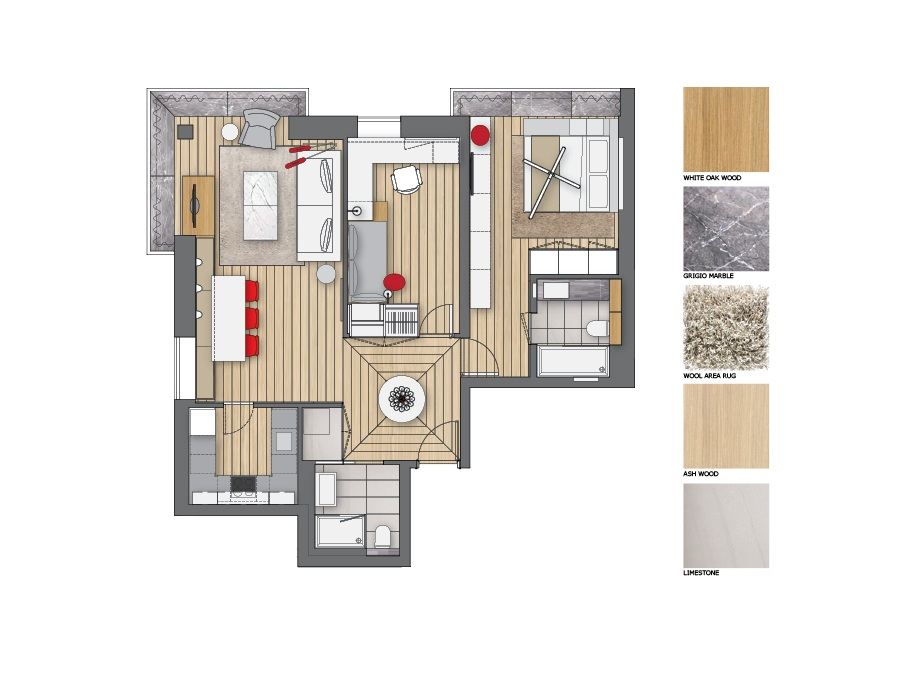 Oxford Street Apartment — drawing
