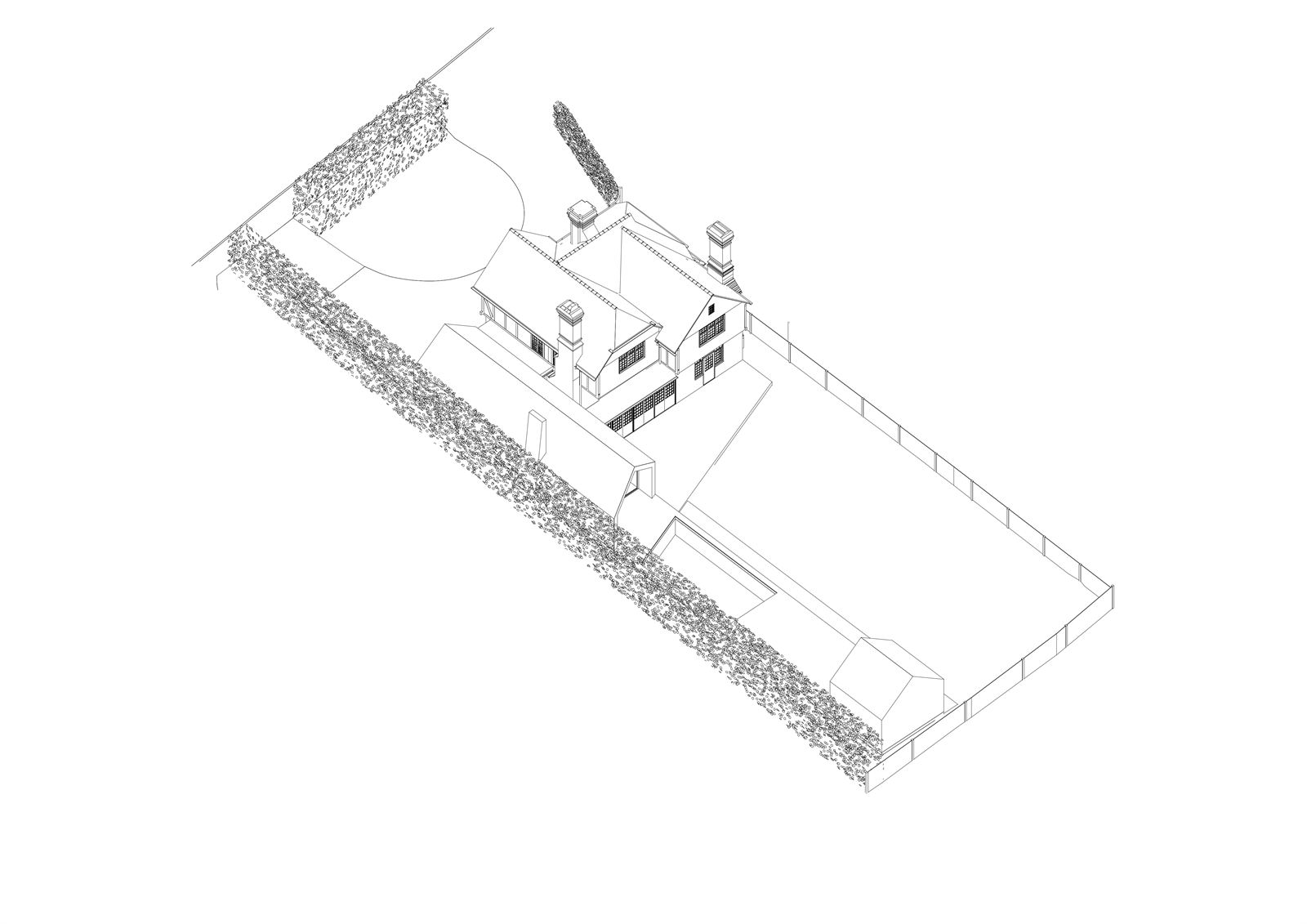 Cuckfield Cottage — axonometric