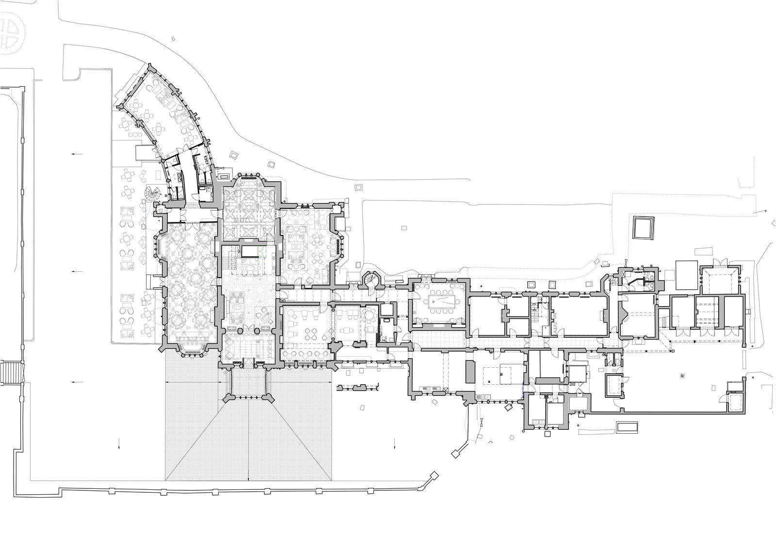 Dumbleton Hall Hotel — plan