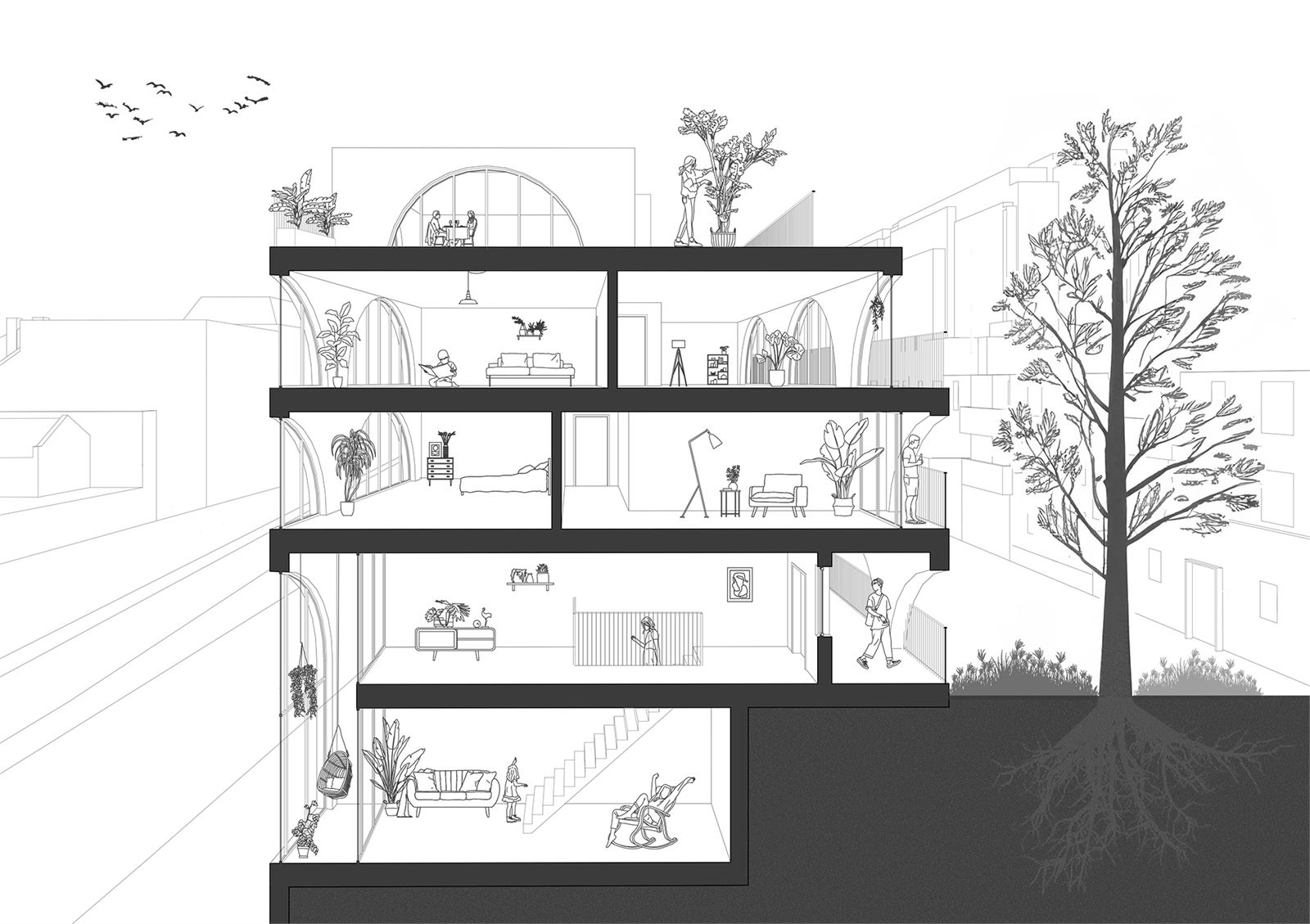 Forest Road — drawing
