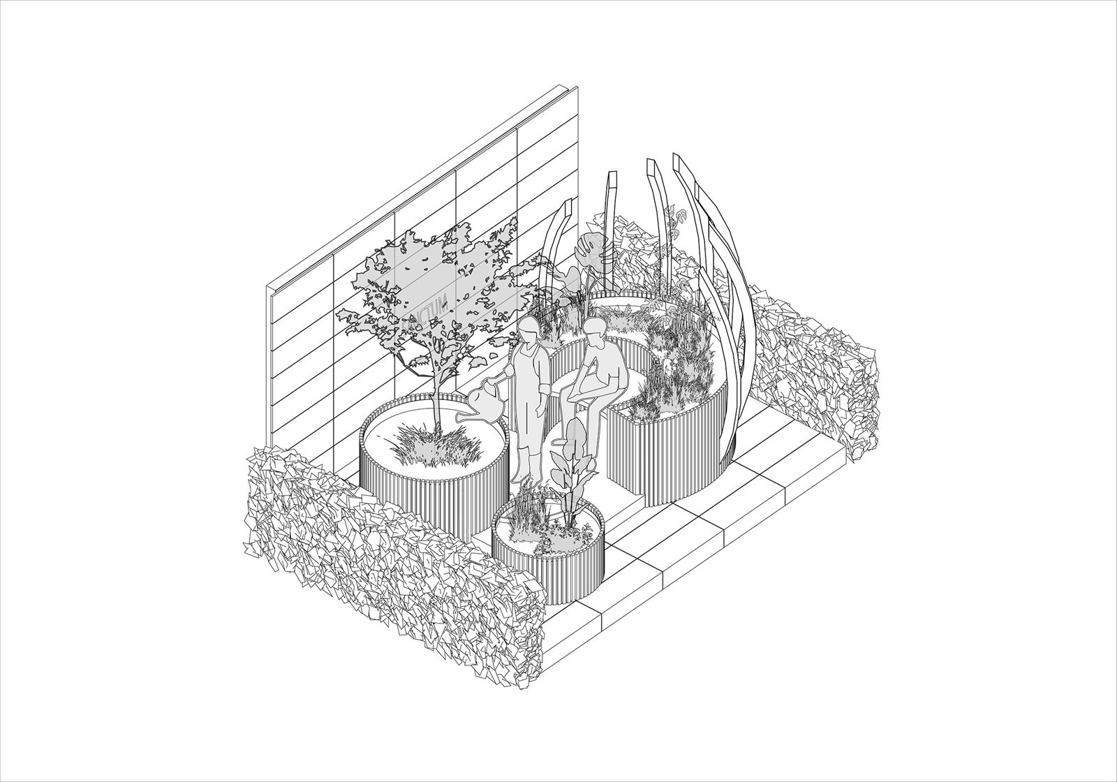 Sanctum Garden — drawing